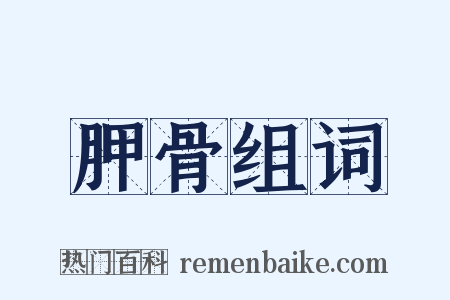 胛骨组词是什么意思的图片